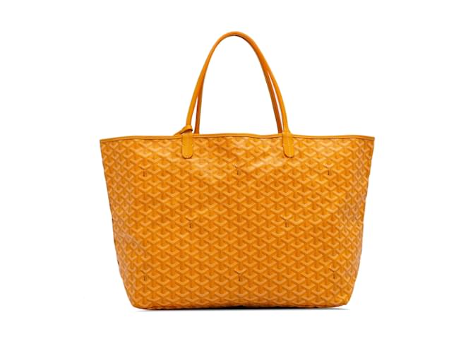 Yellow Goyard Goyardine Saint Louis GM Tote Bag Leather  ref.1218502