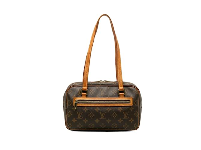 Brown Louis Vuitton Monogram Cite MM Shoulder Bag Leather  ref.1218553