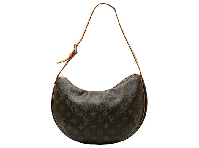 Brown Louis Vuitton Monogram Croissant MM Hobo Bag Cloth  ref.1218554