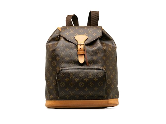 Brown Louis Vuitton Monogram Montsouris GM Backpack Cloth  ref.1218557