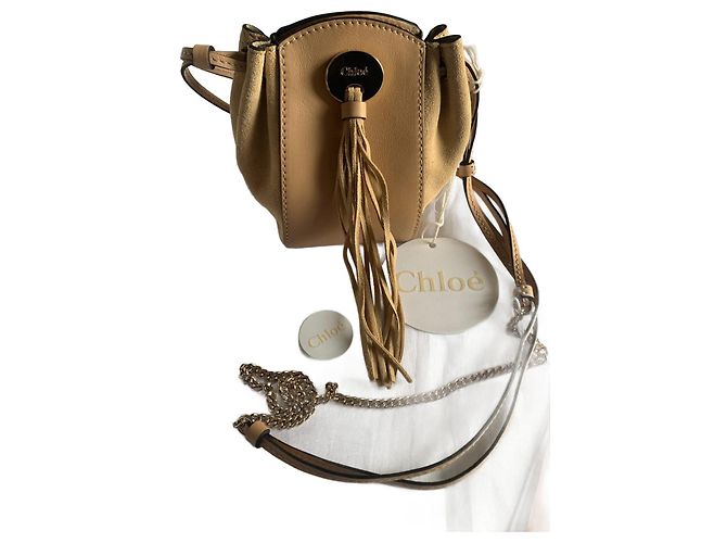 Borsa Chloé in pelle e nubuck beige