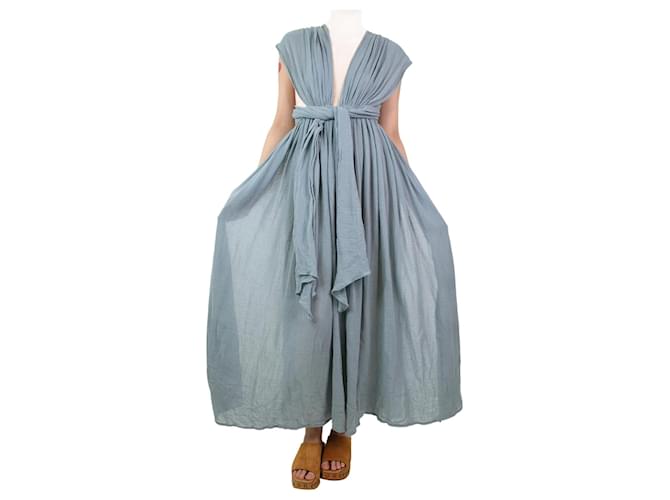 Autre Marque Blue halterneck dress - size UK 8  ref.1218632