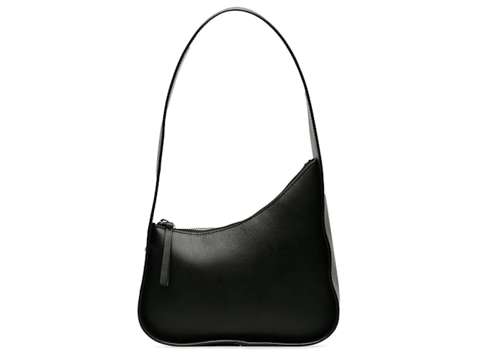 The Row Black Leather Half Moon Shoulder Bag Pony-style calfskin  ref.1218653