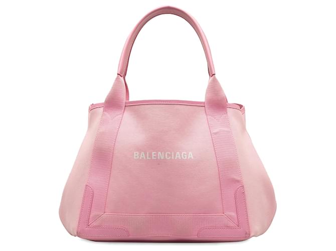 Balenciaga Pink Navy Cabas XS Cloth Cloth  ref.1218687