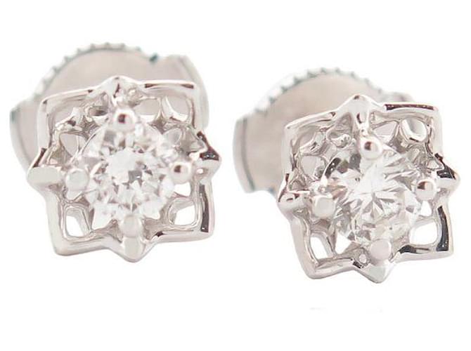 NEUF BOUCLES D'OREILLES MAUBOUSSIN MA REINE D'AMOUR N2 EN OR 18K DIAMANTS Or blanc Argenté  ref.1218725