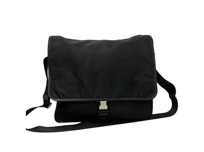 Prada Tessuto Messenger Bag Black Cloth Nylon  ref.1218820