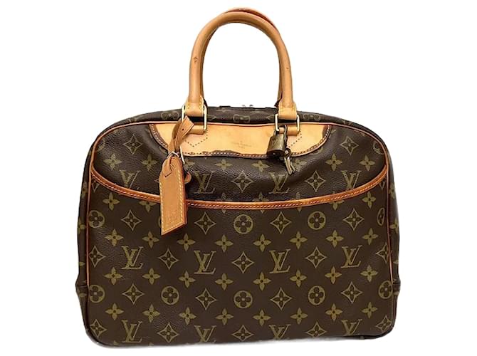 Louis Vuitton Monogram Deauville Sac à main M47270 en bon état Toile Marron  ref.1218824