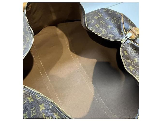 Louis Vuitton Monograma Keepall 60 M41412 Marrom Lona  ref.1218825