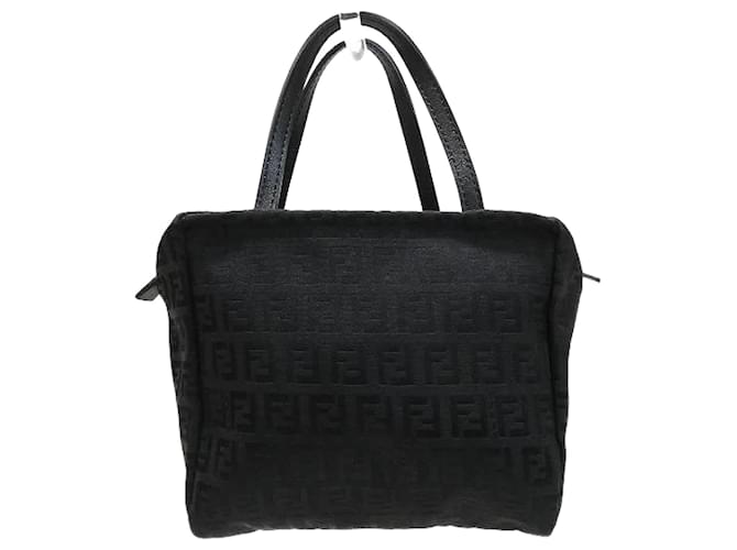 Fendi Cabas zippé en toile Zucchino 8N0000 Nylon Noir  ref.1218852