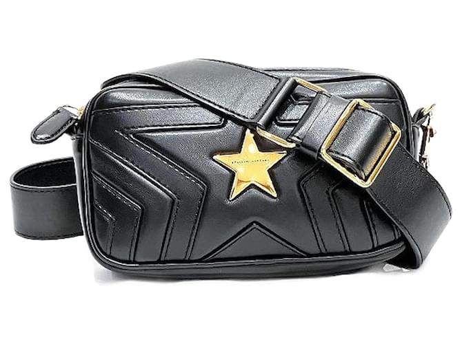 Stella Mc Cartney Leather Star Belt Bag  529309 W8214 Black Pony-style calfskin  ref.1218856