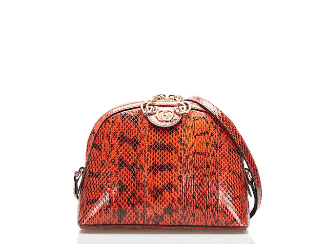 Gucci Small Ophidia Shoulder Bag 499621 Orange Leather  ref.1218858