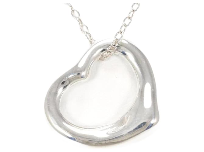 Tiffany & Co Open Heart Silvery Silver  ref.1218940