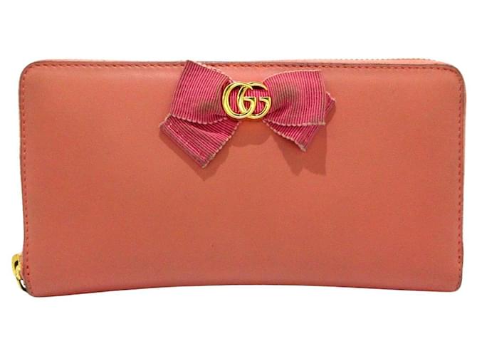 Gucci GG Ribbon Pink Leather  ref.1219006