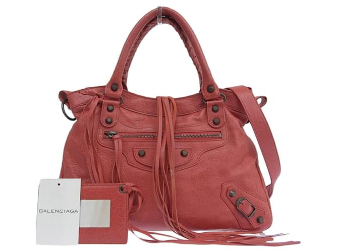 Balenciaga Town Red Leather  ref.1219058