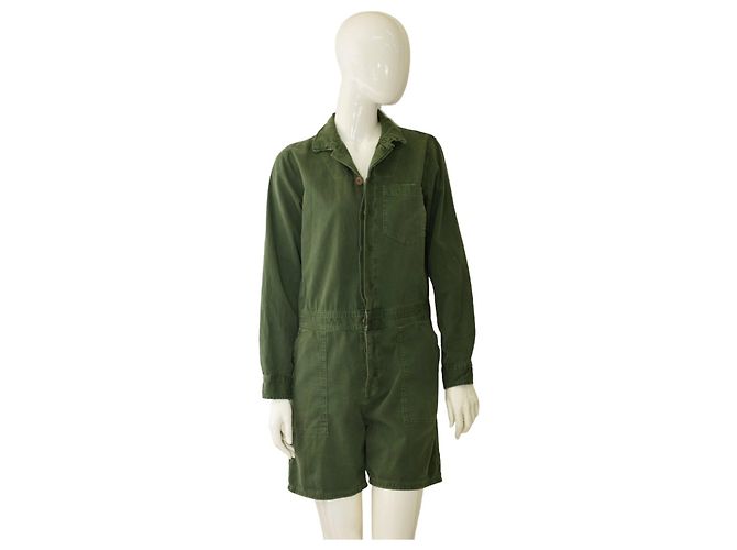 Macacão curto Current Elliott Army Verde Khaki de Algodão