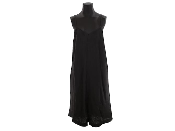 Anine Bing vestido de algodón Negro  ref.1219364