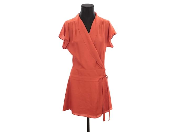 Balenciaga Vestido de seda Naranja  ref.1219373