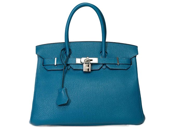 Hermès HERMES BIRKIN BAG 30 in Blue Leather - 101731