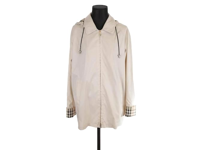 Burberry Cotton trench coat White  ref.1219391