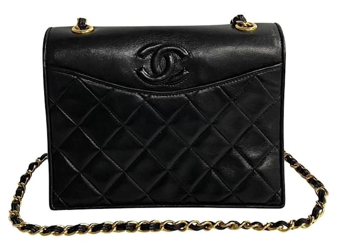 Timeless Chanel Matelassé Black Leather  ref.1219428