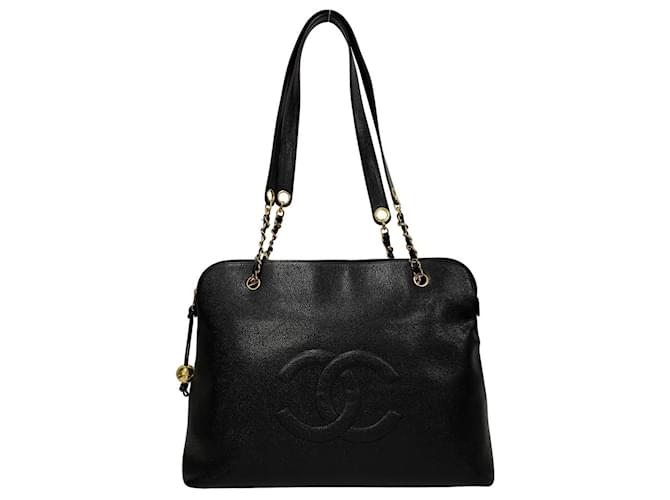 Timeless Chanel COCO Mark Black Leather  ref.1219519