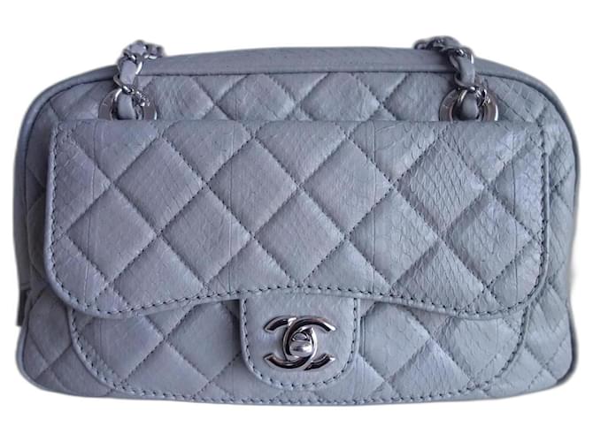 Sac Chanel gris Cuirs exotiques  ref.1219541