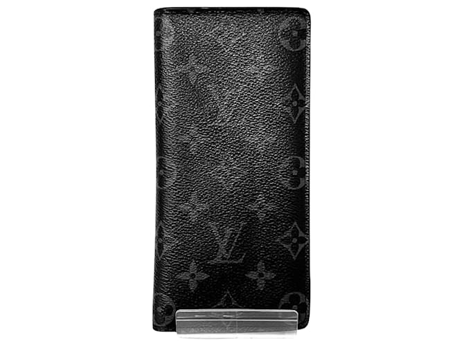 Louis Vuitton Portefeuille Brazza Black Cloth  ref.1219561