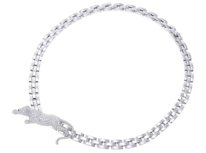 Cartier Maillon panthere Silvery White gold  ref.1219586