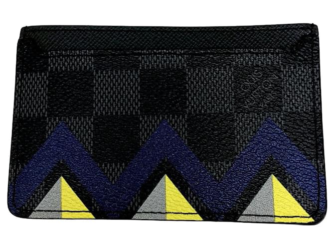 Louis Vuitton Neo porte-cartes Black Cloth  ref.1219599