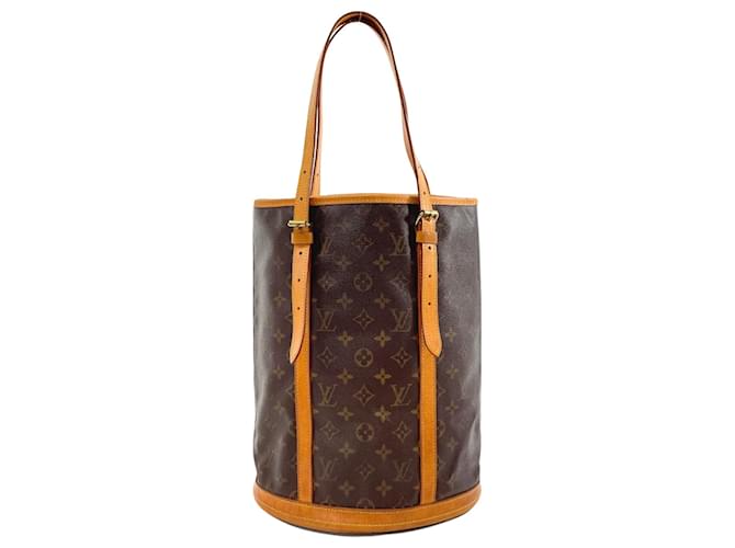 Louis Vuitton Bucket GM Brown Cloth  ref.1219603