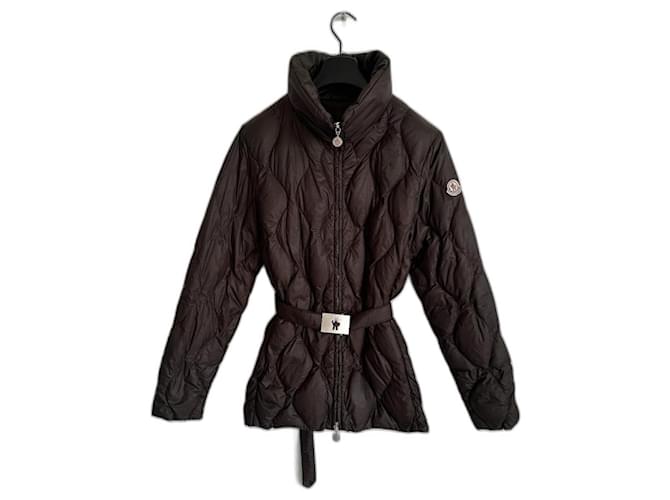 Moncler Giacche Marrone Poliammide  ref.1219641