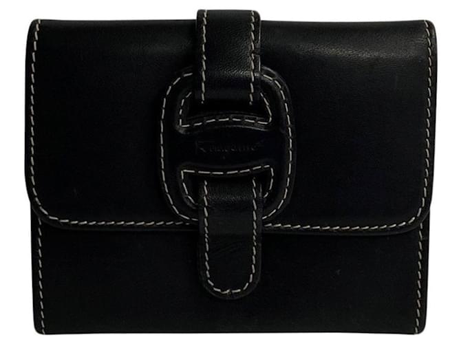 Salvatore Ferragamo Schwarz Leder  ref.1219661