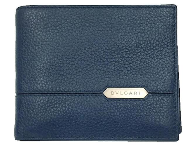Bulgari Navy blue Leather  ref.1219664