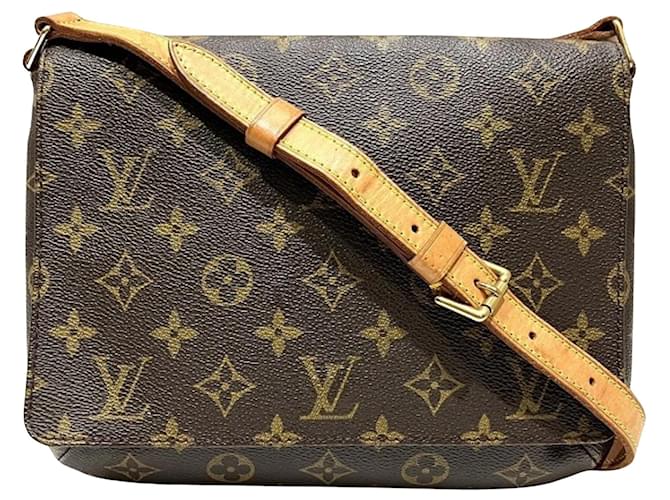 Louis Vuitton Musette Tango Brown Cloth  ref.1219749
