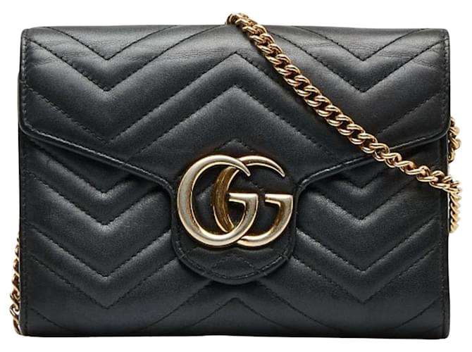 Gucci GG Marmont Black Leather  ref.1219764