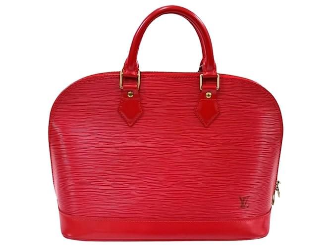 Louis Vuitton Alma Rosso Pelle  ref.1219787
