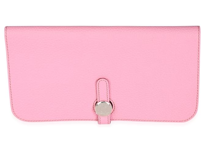 Hermès Hermes 5p Rosa Togo Dogon Recto Verso Wallet Phw Pink Leder  ref.1220000