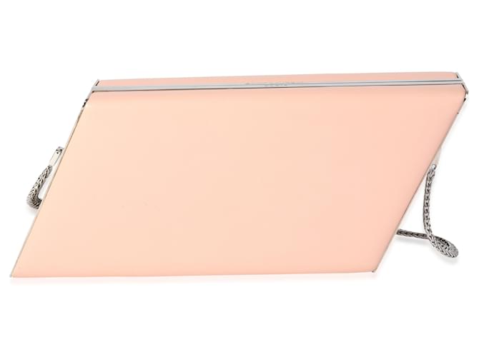 Embreagem de corrente caixa diagonal de couro rosa Saint Laurent  ref.1220014