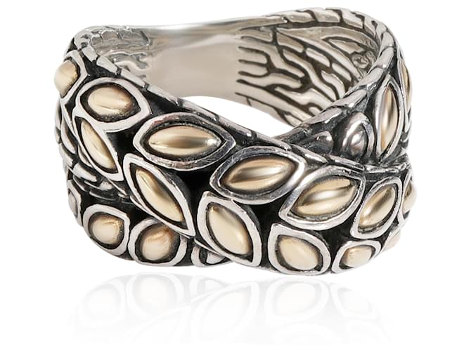 Autre Marque John Hardy Batu Kawung Crossover Ring in 18k Yellow Gold & Sterling Silver  ref.1220040