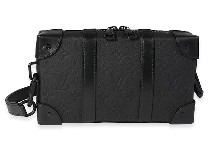 Louis Vuitton Black Monogram Embossed Taurillon Leather Soft Trunk Wallet  ref.1220042
