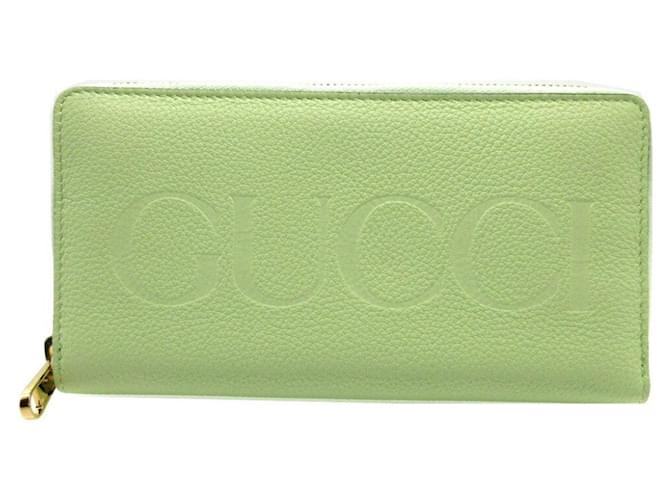 Gucci Zip intorno Verde Pelle  ref.1220080