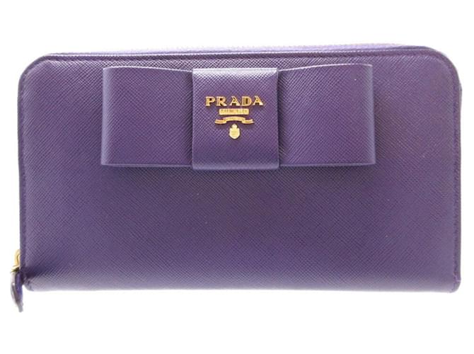 Saffiano Prada Purple Leather  ref.1220107