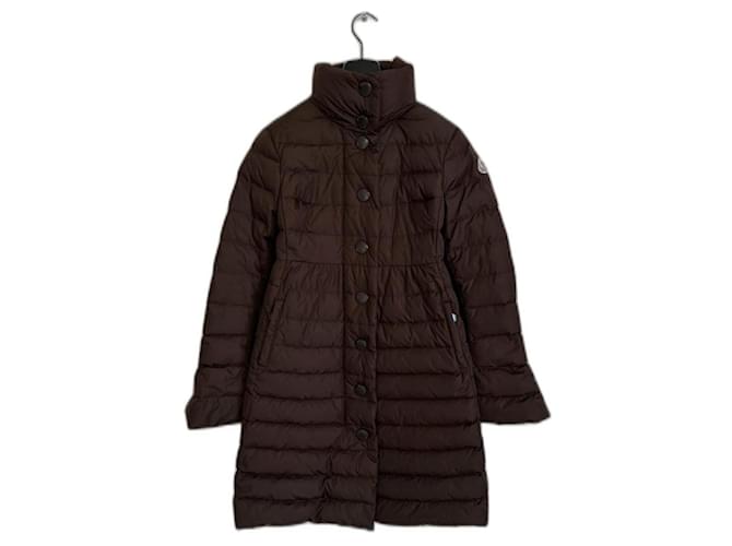 Moncler Coats, Outerwear Brown Polyamide  ref.1220201