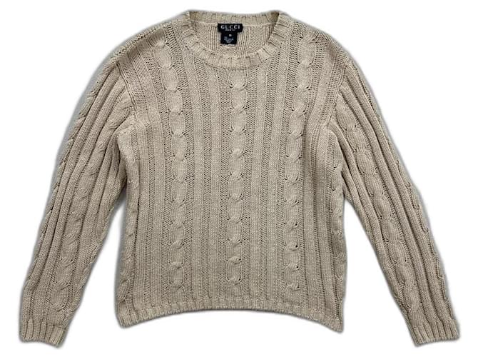 Gucci Knitwear Beige Cotton  ref.1220203
