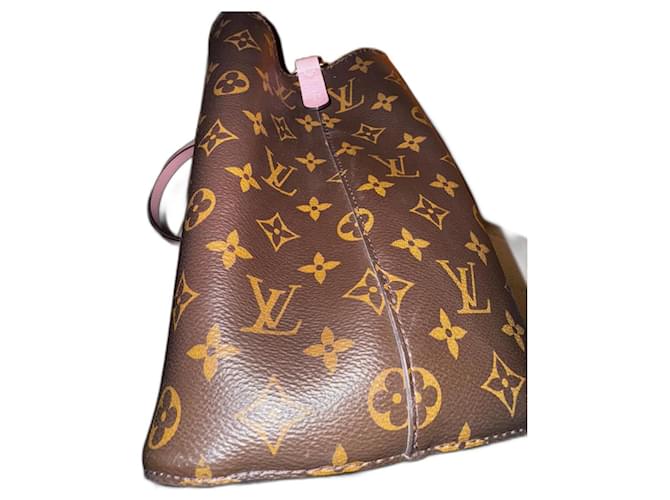 Néonoé Louis Vuitton Handtaschen Braun Pink Leder  ref.1220205