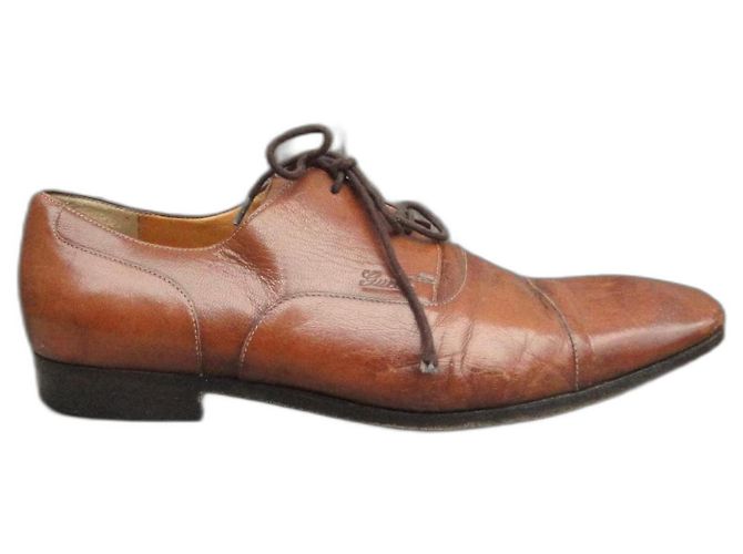 Scarpe Derby Gucci in pelle marrone chiaro 41,5