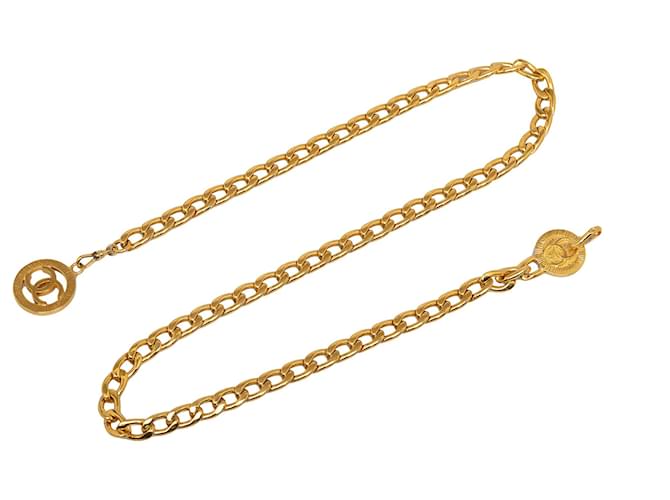 Chanel Goldmedaillon-Kettengliedergürtel Golden Metall Vergoldet  ref.1220229