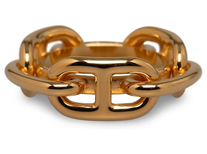 Ring Hermès Anello per sciarpa Hermes in regata dorata D'oro Metallo Placcato in oro  ref.1220254