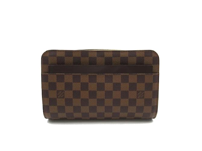 Louis Vuitton Damier Ebene Pochette Saint Louis N51993 Brown Cloth  ref.1220371