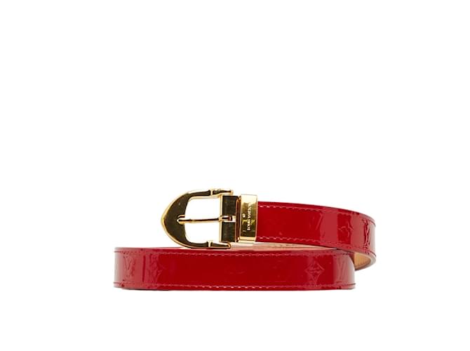 Louis Vuitton Monogram Vernis Ceinture  Belt M6980U Red Leather Pony-style calfskin  ref.1220375